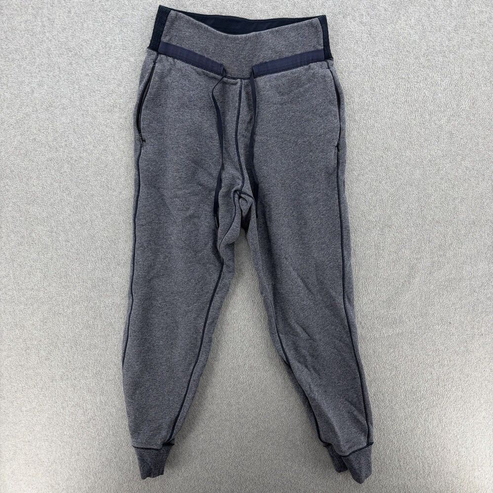 Lululemon Gray Jogger Sweatpants Size 4 Zip Pocket Drawstring Athletic Lounge